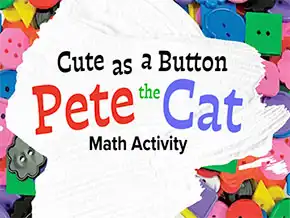 Pete the Cat Button activity sheet