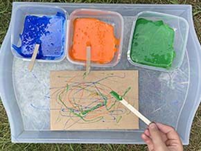 Colorful Glue Creations Art Activity