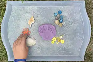 Modeling Dough Prints Art Activity
