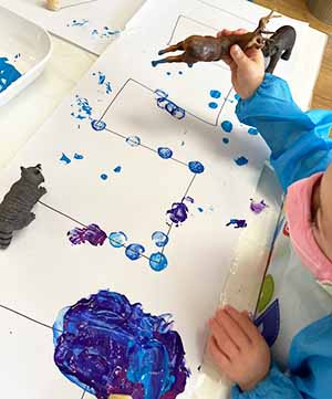Pre-Writing Painting Process Art Activity