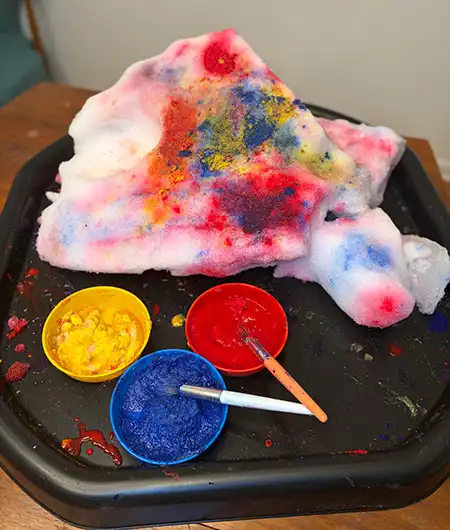 Ice Painting Activity for Preschoolers
