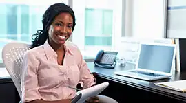 Female Doctor Working in Office