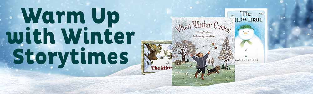 Warm Up with Winter Storytimes Webinar Banner
