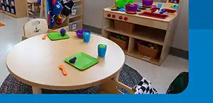 Preschool classroom dramatic play learning center