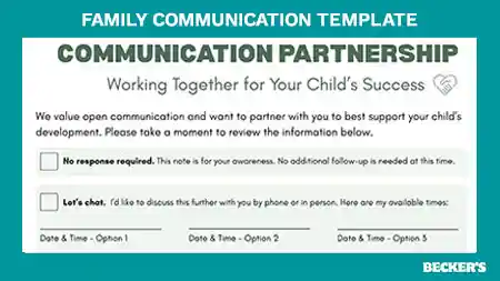 Family Communication Template