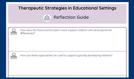 Therapeutic Strategies in Educational Settings Reflection Guide