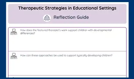 Therapeutic Strategies in Educational Settings Reflection Guide